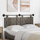 vidaXL Leather Gray Bed Headboard Cushion 130x55cm