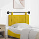 vidaXL Fabric Bed Headboard Cushion Yellow 90x55cm