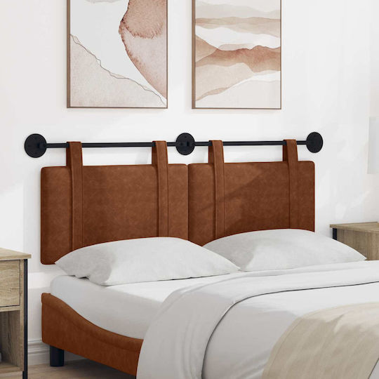 vidaXL Kopfstütze für Betten mit Leder Braune 150x55cm