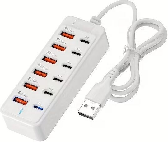 H1225 Hub 12 Θυρών USB 3.2 με σύνδεση USB-A Λευκό