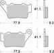 Moto-master Metallic Brake Pads 93221 Yamaha XT 660 R 04-16 Husqvarna CR 125 95-05 1 Set 1 Caliper