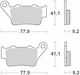 Moto-master Metallic Brake Pads 93211 Yamaha XT 660 R 04-16 Husqvarna CR 125 95-05 1 Set 1 Caliper