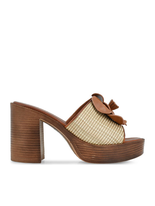 Tsakiris Mallas Mules With High Heel In Beige C...