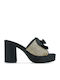 Mules With High Heel In Black Colour