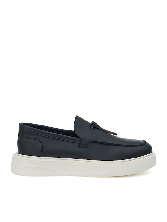 Δερμάτινα Ανδρικά Loafers σε Μαύρο Χρώμα