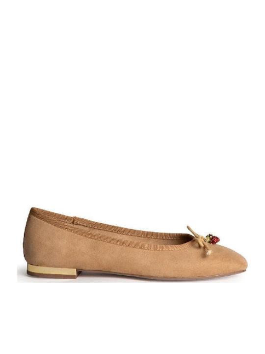 Corina Women's Ballerina Shoes in Brown Colour