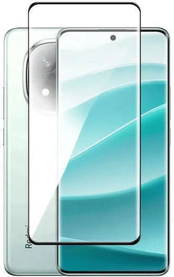 Vollflächiges Vollleim Glas Displayschutzfolie Xiaomi Redmi Note 15 Schwarz