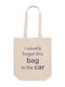 Τσάντα Μπεζ 37εκ. 42εκ. 12εκ Ψώνια I Usually Forget This Bag In Car Dp6606