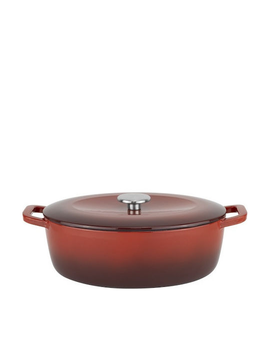 Raki Oval Cast Iron Dutch Oven 5.5lt
