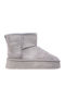 Wildleder Stiefeletten Damen mit Pelz Graue