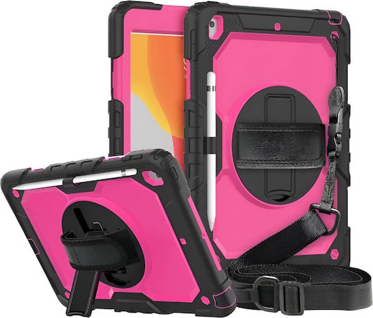 Flip Cover Rotativă Durabilă Roz (iPad 10.2)