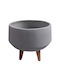 HomeMarkt Quan Concrete Flower Pot Gray 40x40x50cm