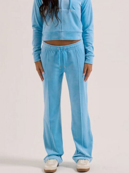 Juicy Couture Tina Παντελόνι Φόρμας Βελουτέ Sky...