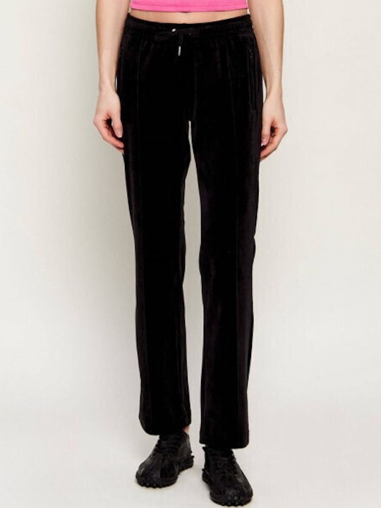 Juicy Couture Tina Παντελόνι Φόρμας Βελουτέ Black