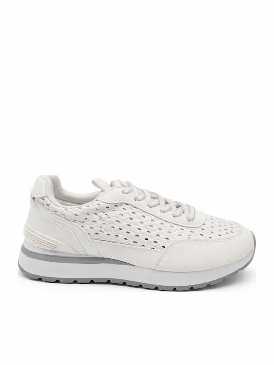 Flatforms Sneakers Pentru Femei Albe