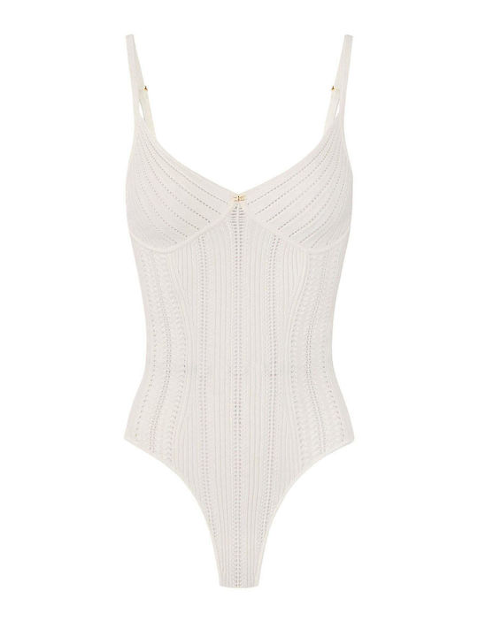 Elisabetta Franchi Women's Bodysuit Knit Openwork Bodysuit Bk85b62e2