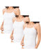 Cotton Women's Tank Tops White with Spaghetti Strap 3Pack