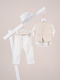 Piccolino Baptism Suit with Vest for Boys Linen Adriano Ecru