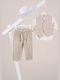 Piccolino Baptism Suit with Vest for Boys Linen Logan Beige