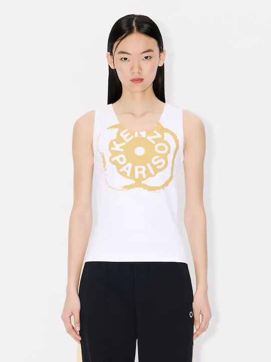 Boke Flower 2.0 Γυναικεία Μπλούζα Βαμβακερή Αμάνικη Floral White