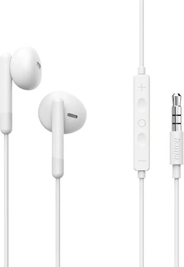 HAMA 01378688 In-ear Handsfree Ακουστικά με Βύσμα 3.5mm Λευκό