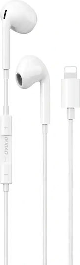 Dudao 304004-208197 In-ear Handsfree Ακουστικά με Βύσμα Lightning Λευκό