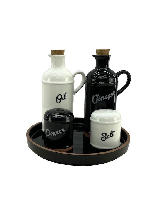 Raki Hella Set Seturi De Dozatoare Pentru Ulei Și Oțet Cu Seturi De Dozatoare Pentru Ulei Și Oțet Din Porțelan Cu Flux 430ml