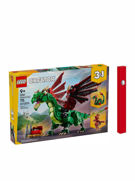 Παιχνιδολαμπάδα Creator 3-in-1 Medieval Dragon LEGO