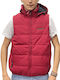 Ärmelloses Puffer Winddicht Jacke Raspberry