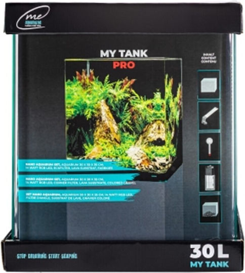 me Aquaristic Fish Aquarium Capacity 30L 30x30x25cm