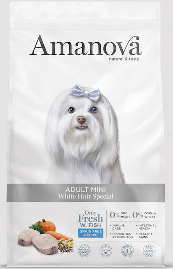 Amanova 2kg Dry Dog Food Grain-Free for Adult Small Breed Dogs with Fish