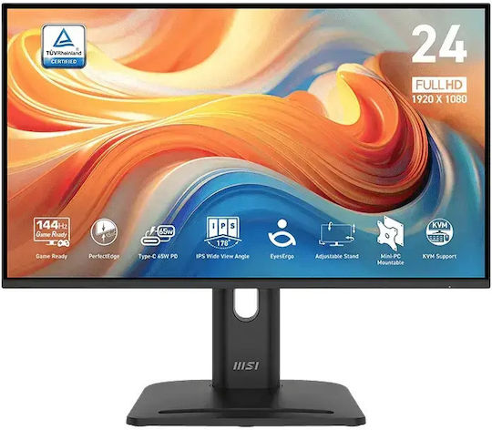 MSI PRO MP245PHG E14 IPS HDR Monitor 23.8 Zoll FHD 1920x1080 144Hz mit Reaktionszeit 4ms GTG