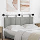 vidaXL Stoff-Kopfstütze für Betten Grau 150x55cm
