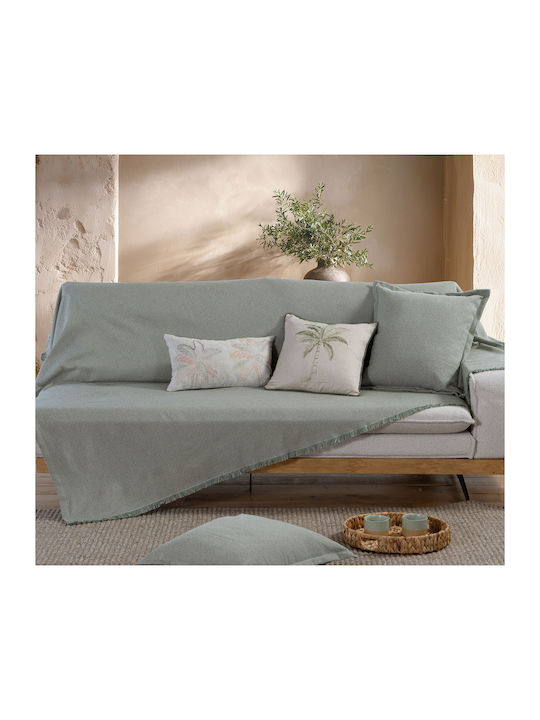 Nef-Nef Homeware Loen Three-Seater Sofa Throw 170x300cm Green