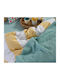Nef-Nef Homeware New Golf Piqué Halbdoppelte Decke 180x240cm Aqua