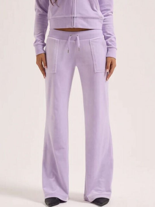 Juicy Couture Velvet Sweatpants Pastel Lilac