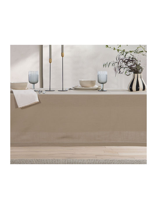 Nef-Nef Homeware Baumwoll Tischdecke Steady Beiges 180x180cm