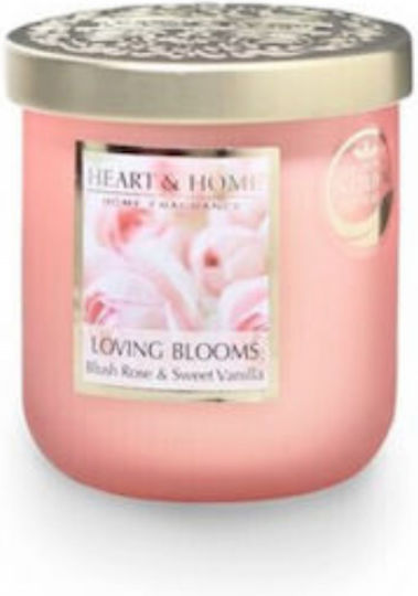 Heart & Home Αρωματικό Κερί σε Βάζο με Άρωμα Τριαντάφυλλο 110gr
