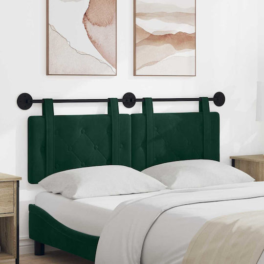 vidaXL Fabric Bed Headboard Pillow Green 150x55cm