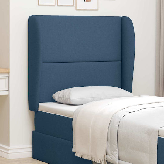 vidaXL Fabric Bed Headboard Blue 80x55cm