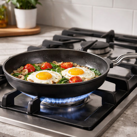 Granite Non-Stick Black Pan With Metal Handle 28cm