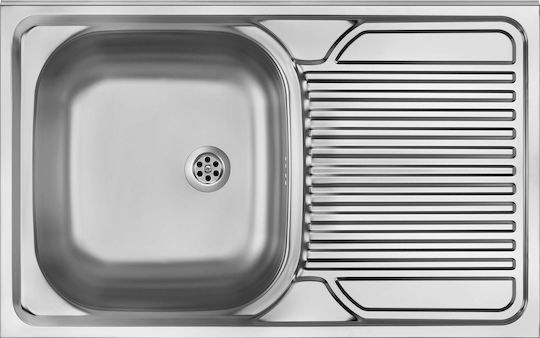 Deante Chiuvetă Bucătărie Drop-In Dreaptă Inox cu Robinet M50xL80cm Gri