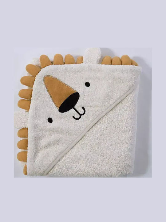 Nef-Nef Homeware Βρεφική Κάπα-Μπουρνούζι με Κουκούλα 75x75εκ.