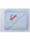 Nef-Nef Homeware Βρεφική Κάπα-Μπουρνούζι με Κουκούλα Super Boy L.blue 75x75εκ.