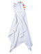 Nef-Nef Homeware Βρεφική Κάπα-Μπουρνούζι με Κουκούλα Unicorn White 70x120εκ.