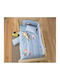 Nef-Nef Homeware Cot Blanket Super Boy Waffle Blue 110x150cm