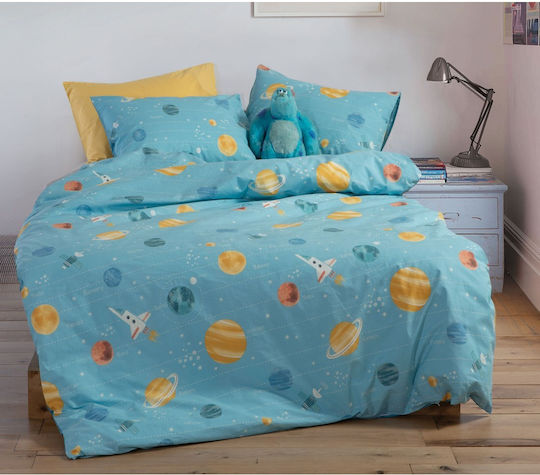 Nef-Nef Homeware Set Single This Is My Galaxy This Is My Galaxy Blue 170x260cm