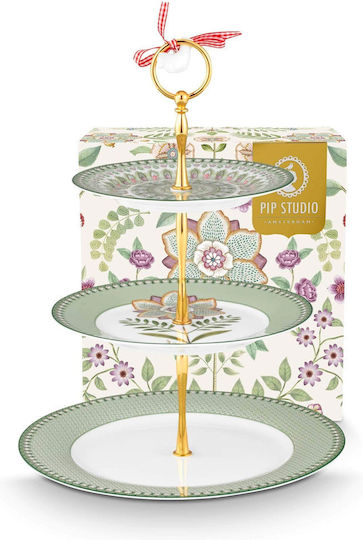PiP Studio Εταζέρα από Πορσελάνη Πράσινη Ø17cm Π21xΜ26.5cm PiP Studio Εταζέρα από Πορσελάνη Πράσινη Ø17cm Π21xΜ26.5cm