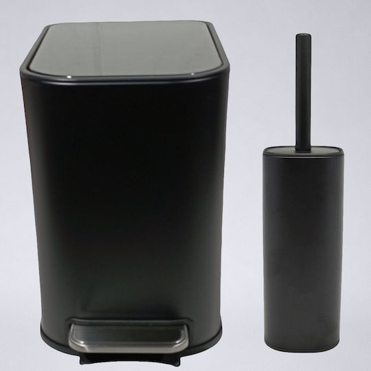 9375Schwarz Kunststoff Satz Badezimmereimer und Badkorb Soft Close 5lt Schwarz