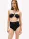 Set Bikini Ψηλόμεσο Μαύρο